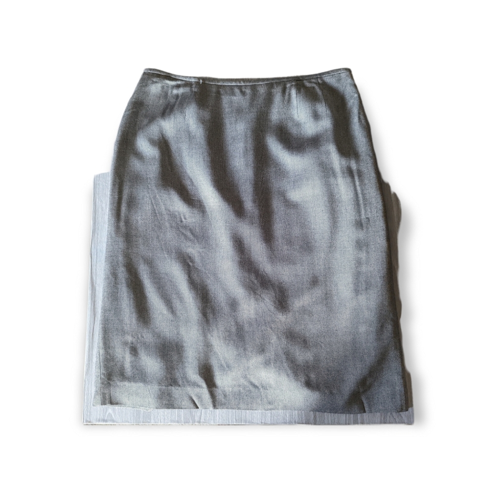 Le Suit Gray Knee Length Gray Skirt Size 14